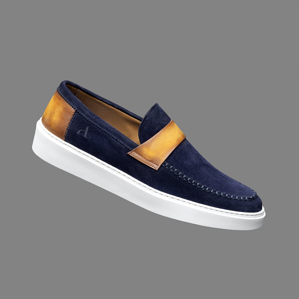 Chaussures Mocassins d'été nubuck et veau de la maison Altan Bottier